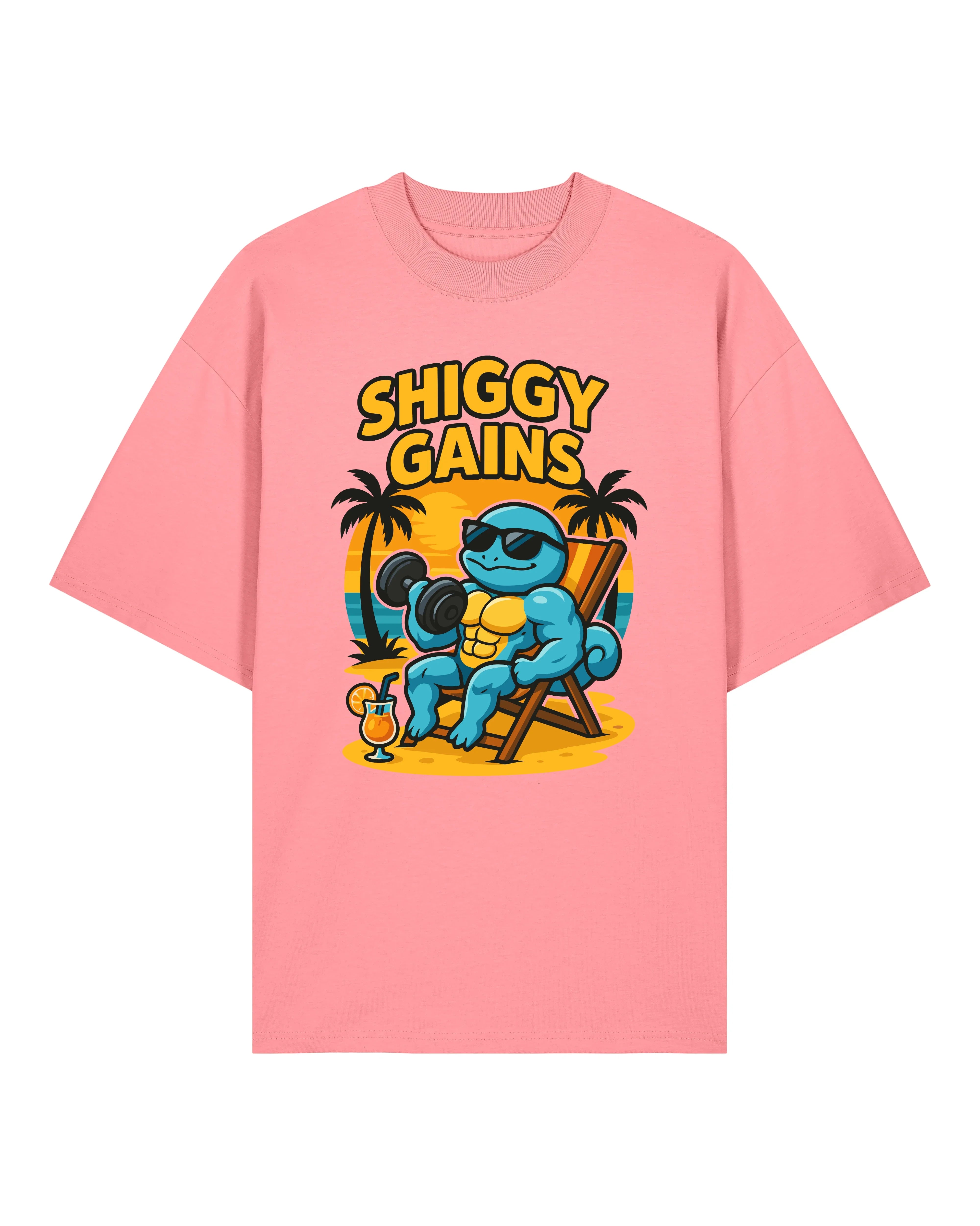 SHIGGY GAINS Oversized Pump Cover Gym Shirt Unisex | teelavo