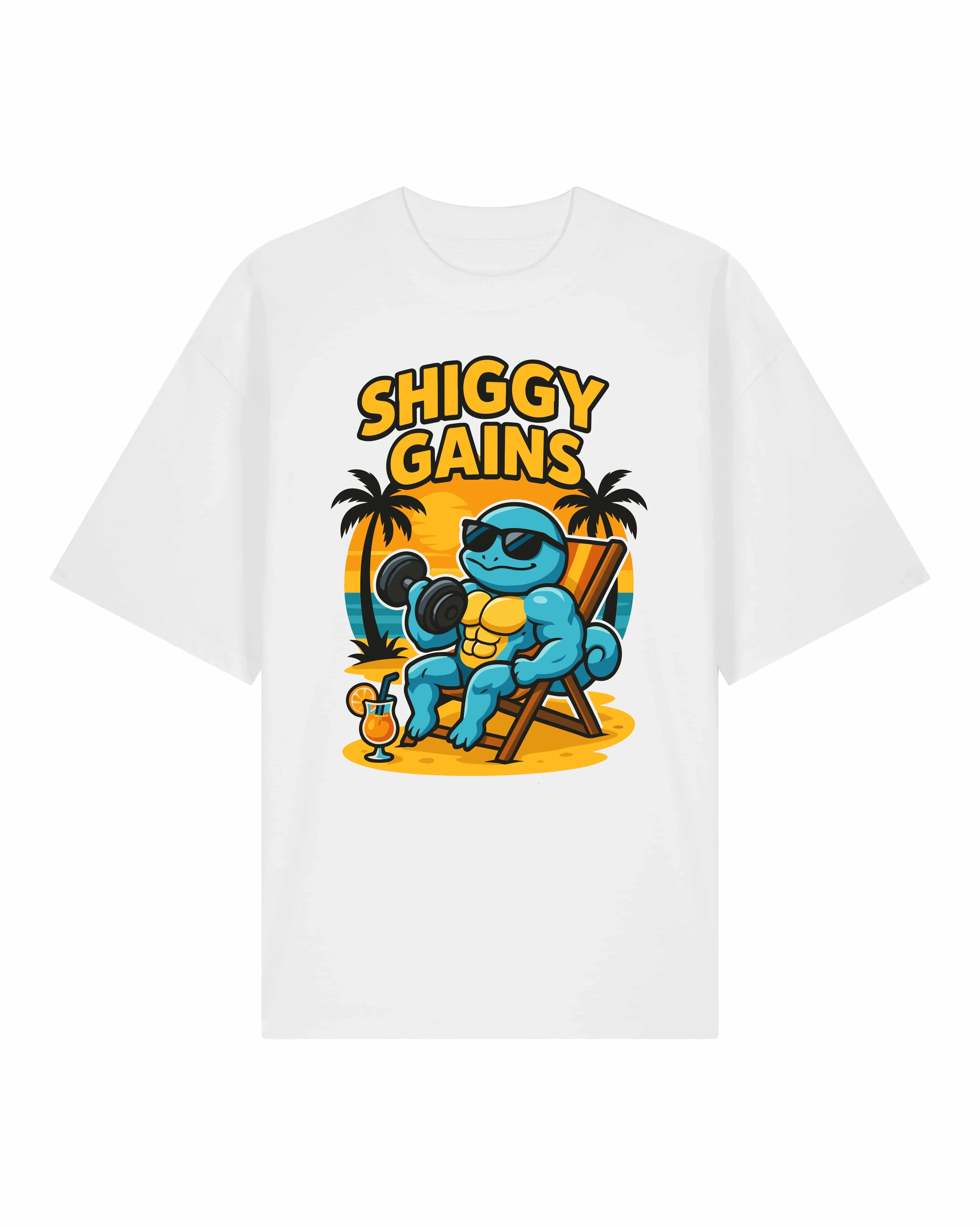 SHIGGY GAINS Oversized Pump Cover Gym Shirt Unisex | teelavo