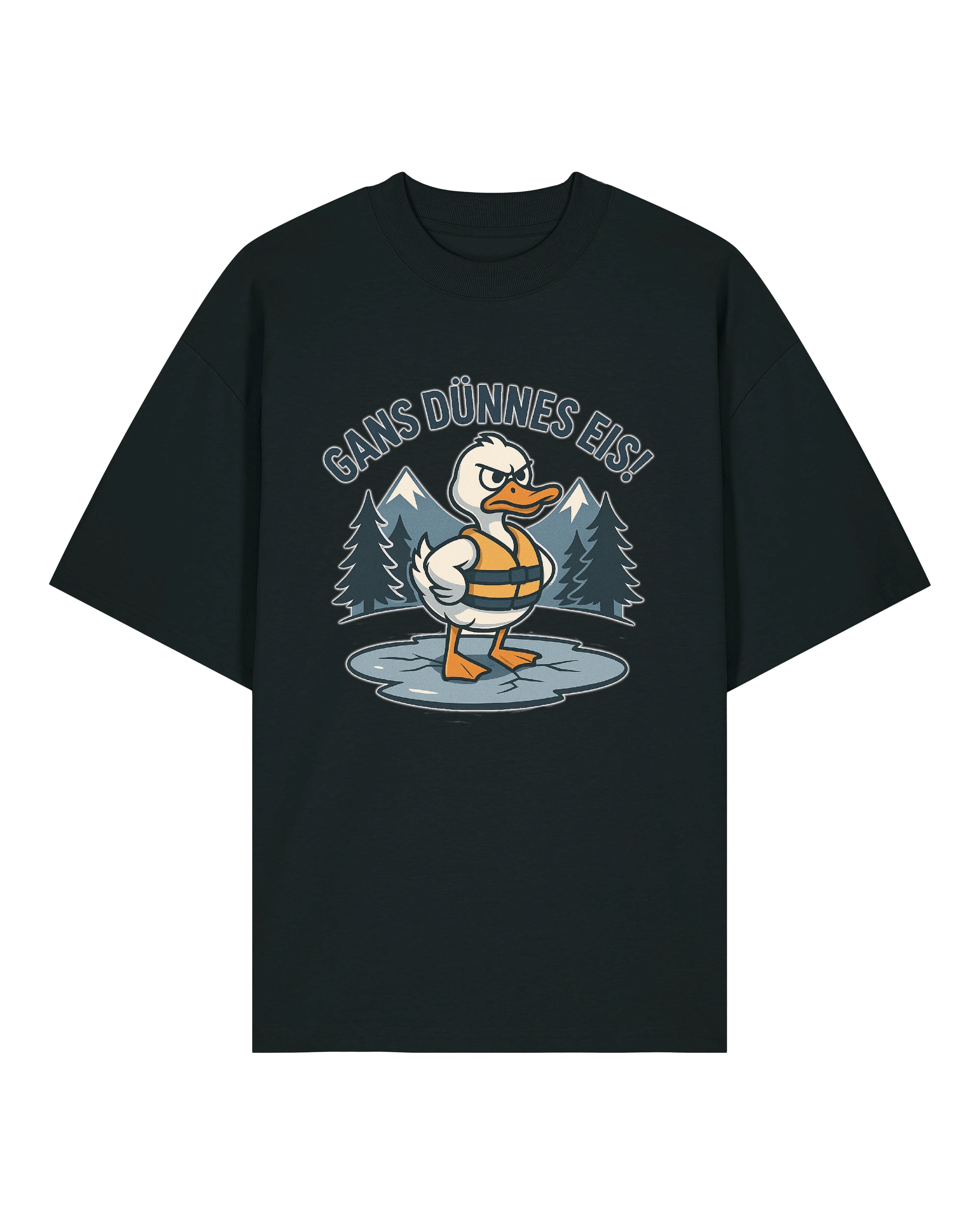 Gans Dünnes Eis! - Premium Shirt Unisex