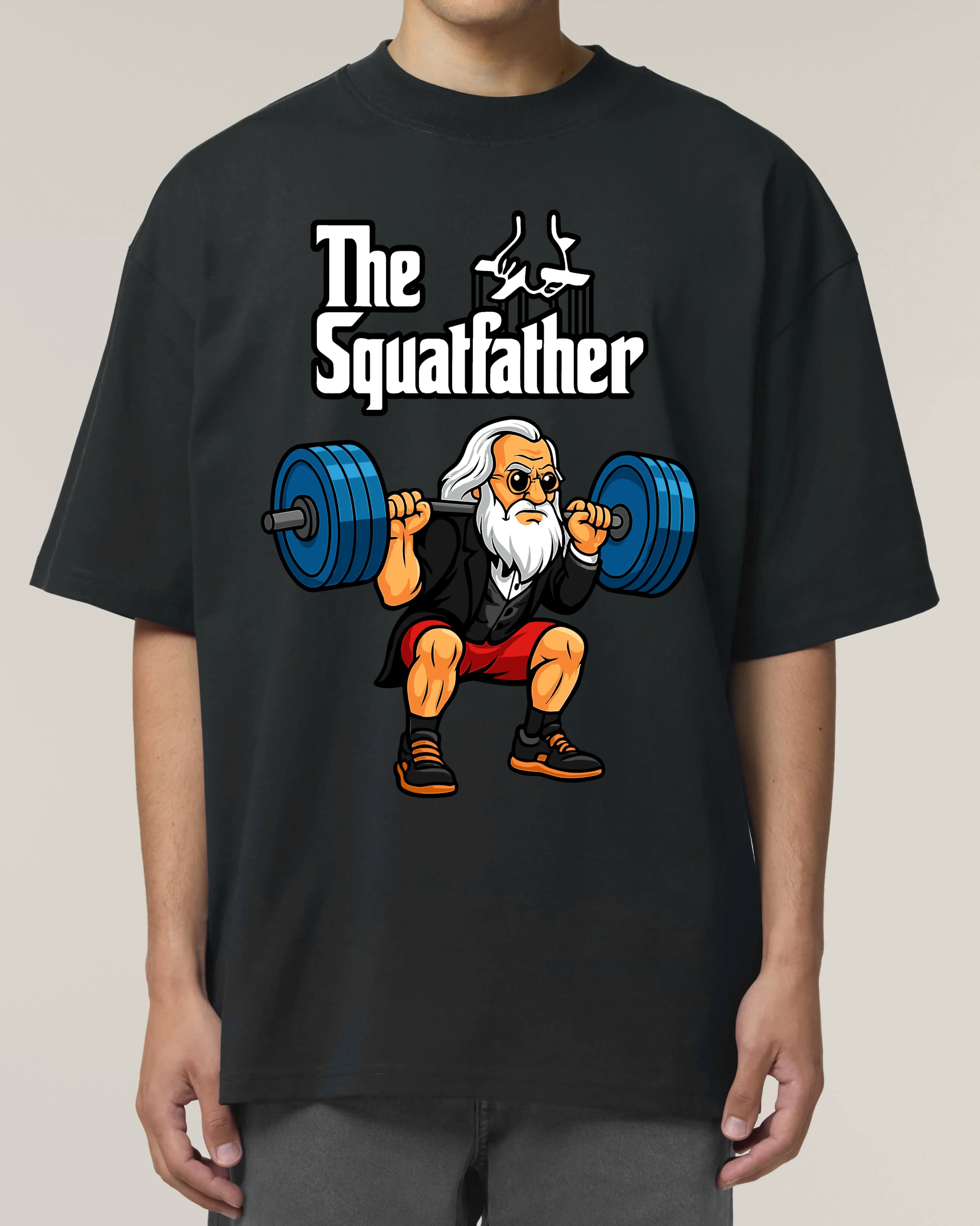 The Squatfather Shirt – Lustiges Pump Cover Gym T-Shirt für Legday Kings | teelavo