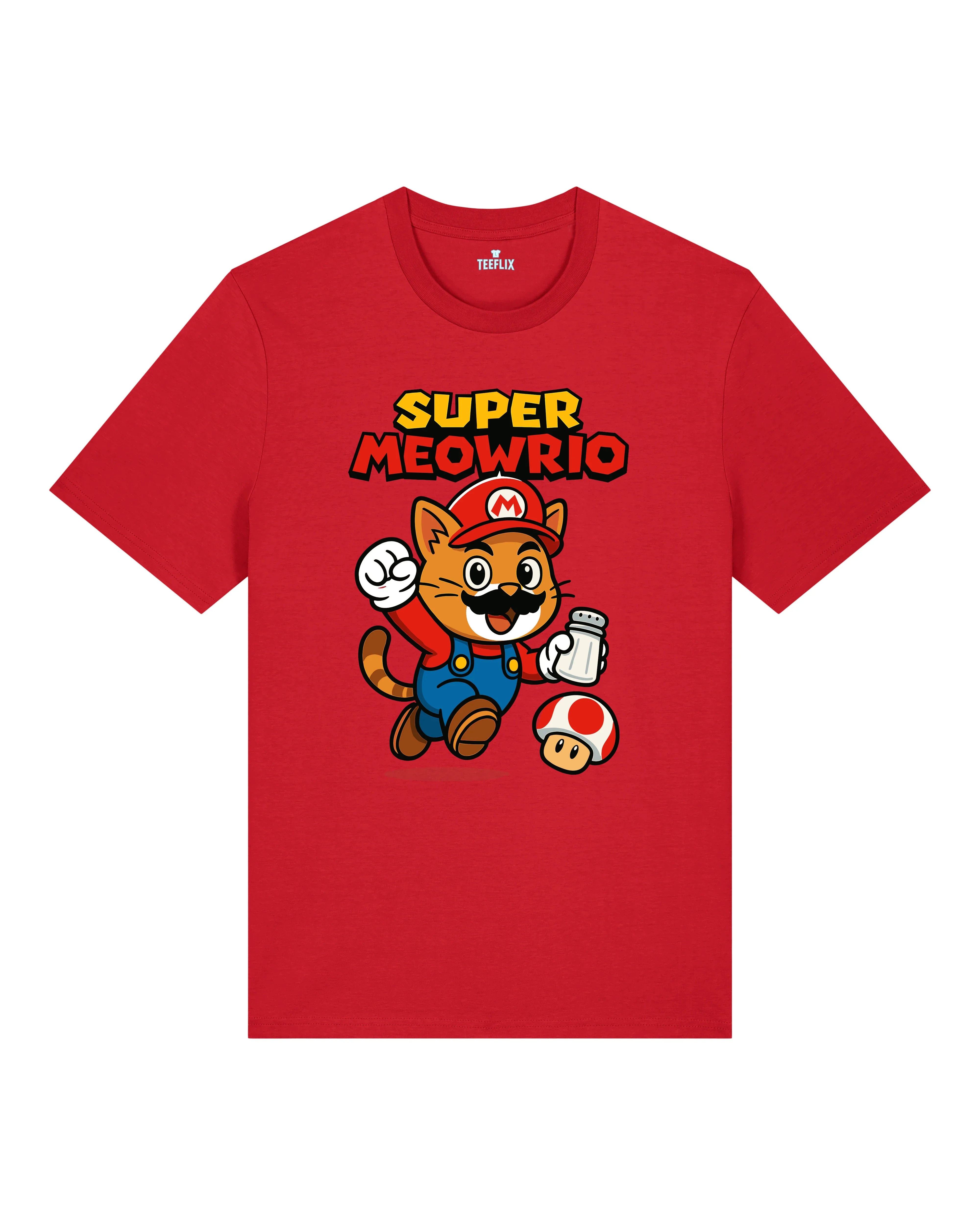 Super Meowrio Katze Lustiges T-Shirt Spruchshirt | teelavo