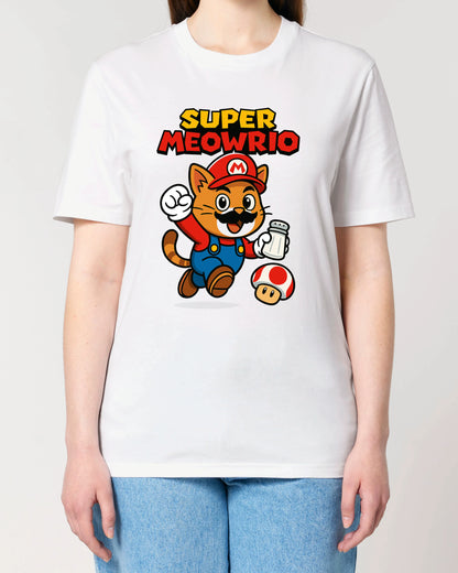Super Meowrio Katze Lustiges T-Shirt Spruchshirt | teelavo