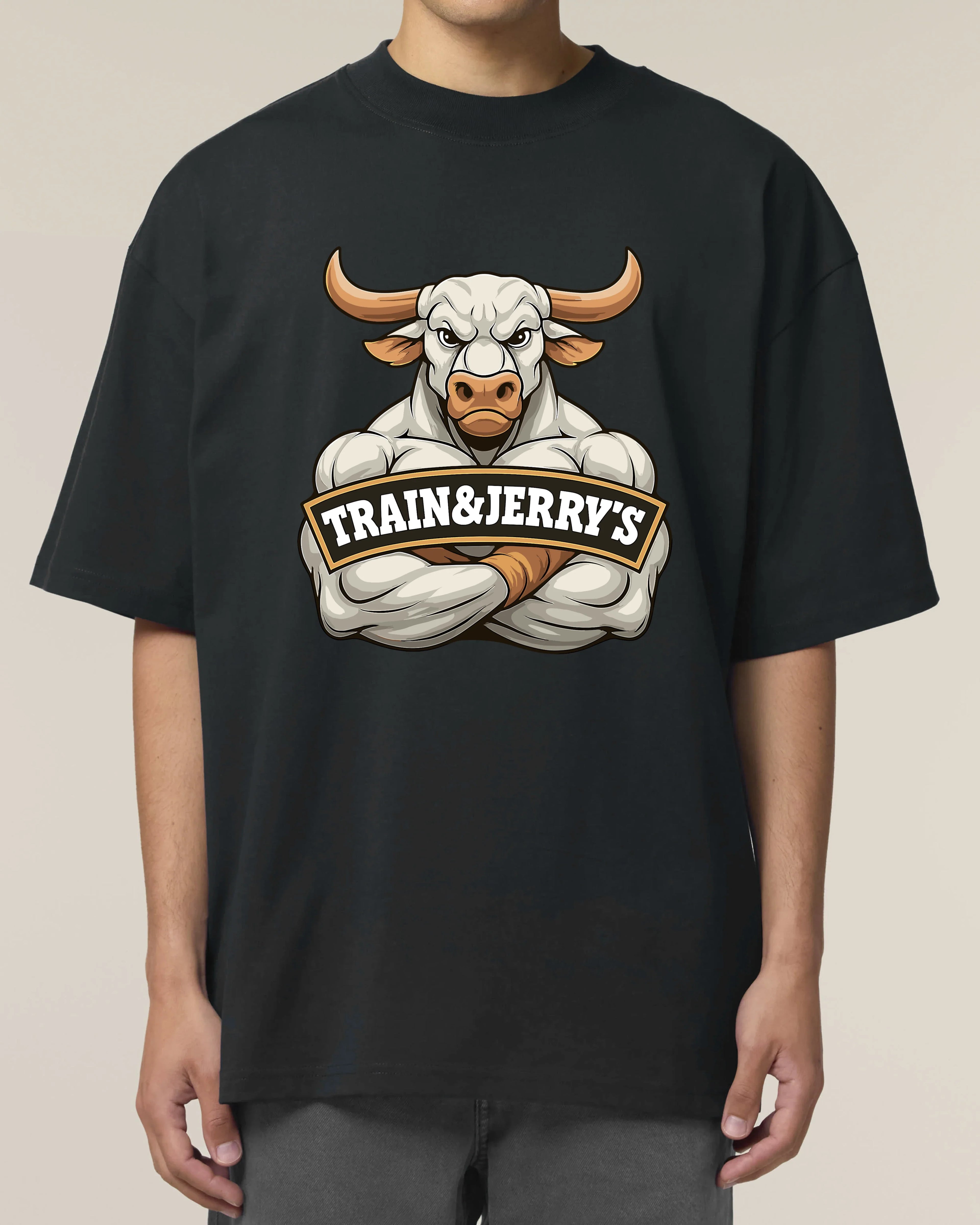 Train & Jerry’s Bull Gym Shirt Pump Cover Oversized Bio-Baumwolle | teelavo