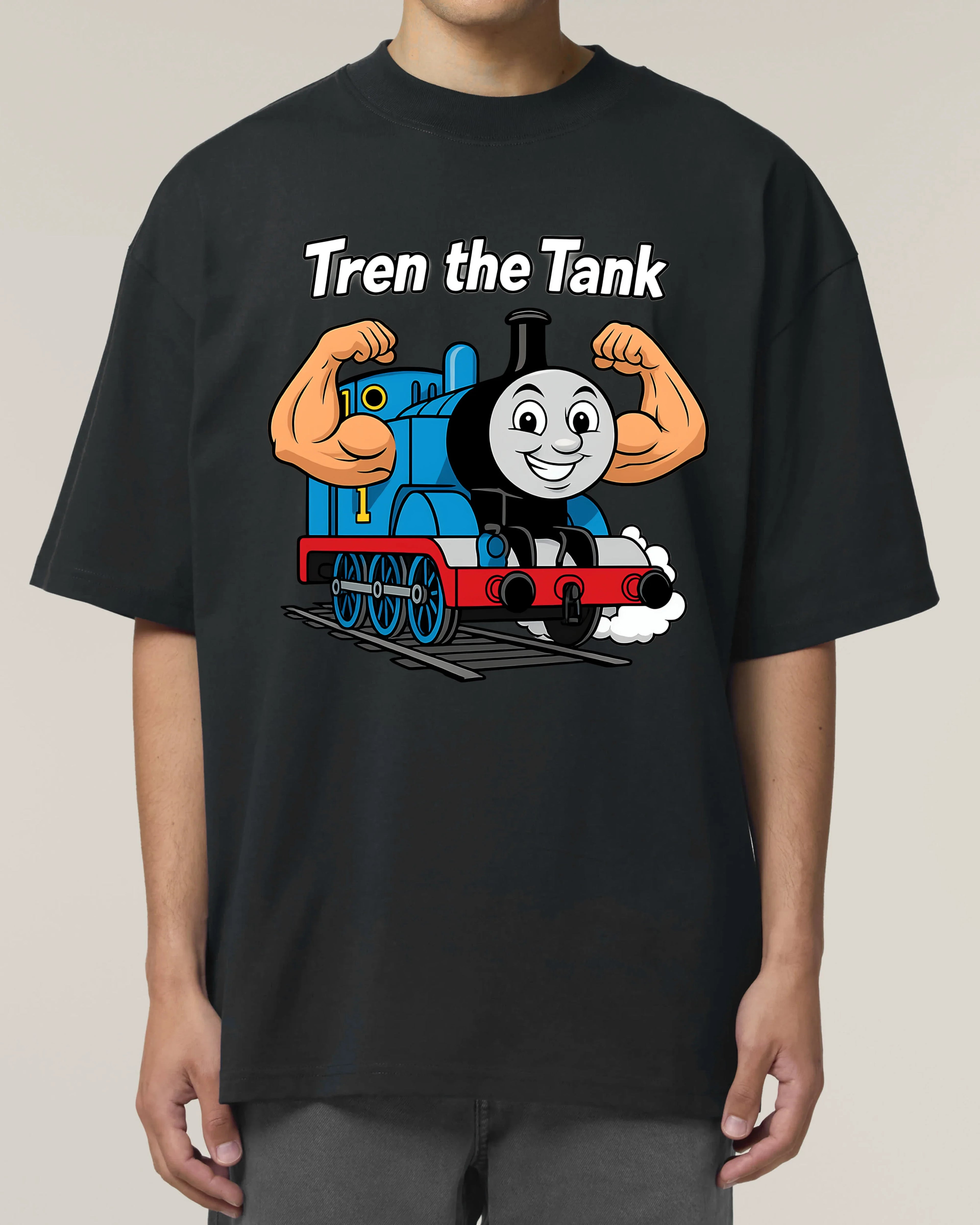 Tren the Tank Pump Cover Shirt – Lustiges Gym T‑Shirt mit Spruch | teelavo