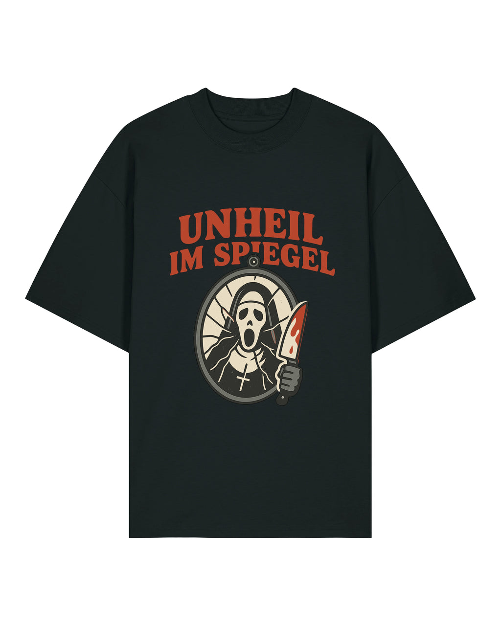 Unheil im Spiegel T-Shirt für Halloween | teelavo