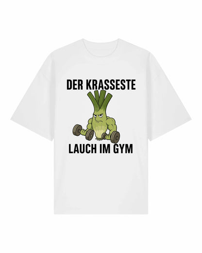 Der krasseste Lauch im Gym – Lustiges Fitness Pump Cover T-Shirt | teelavo
