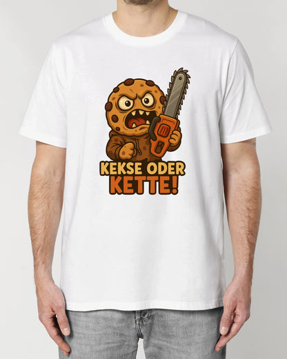 Kekse oder Kette – Lustiges Halloween T-Shirt | teelavo Premium Unisex Shirt
