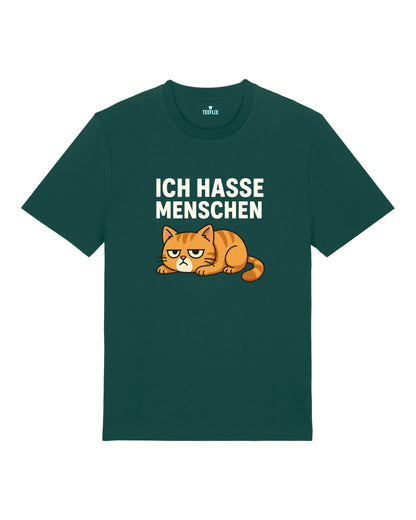 Ich hasse Menschen Lustiges Katzen T-Shirt Spruch | teelavo