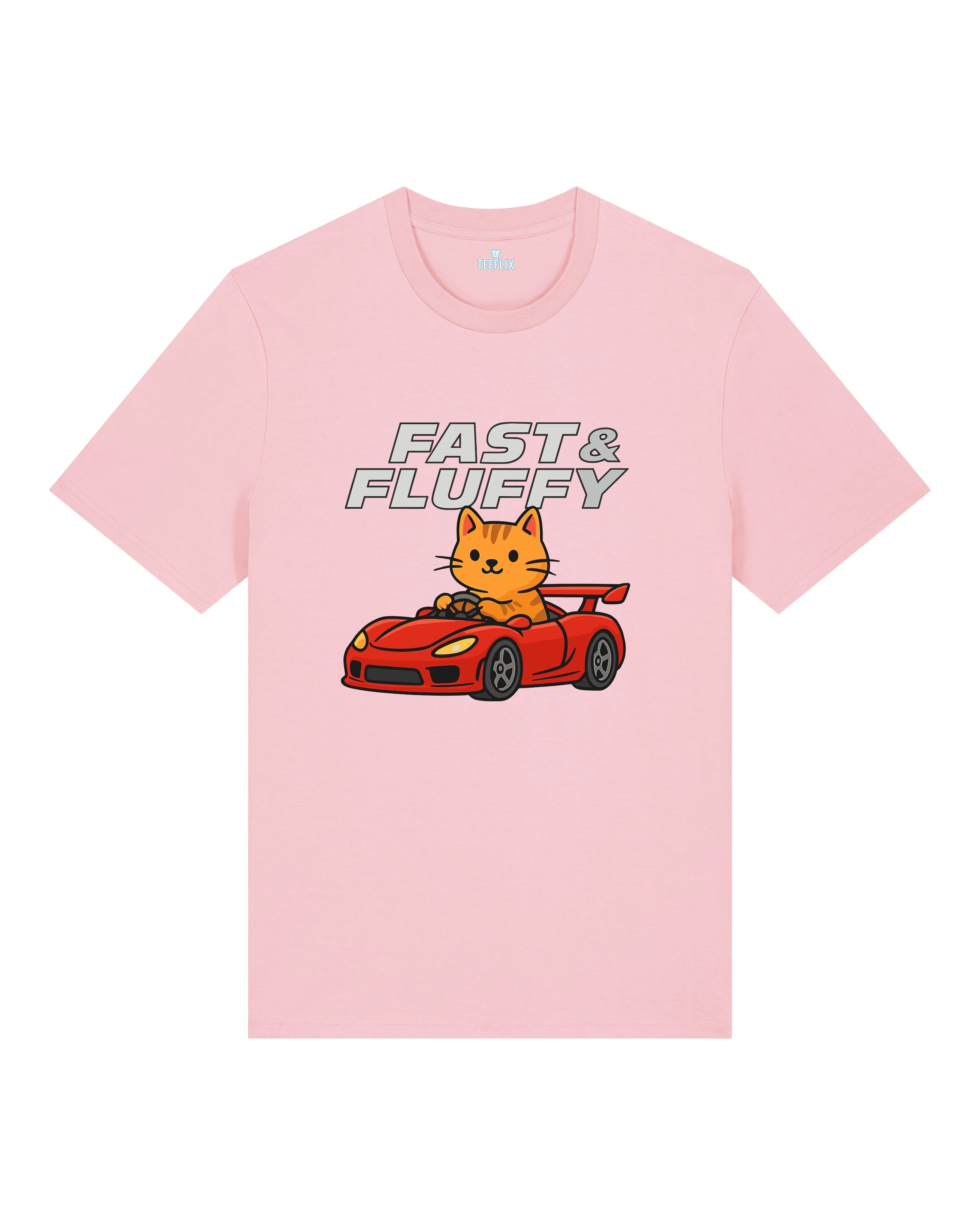 Fast & Fluffy Lustiges Katzen Auto T-Shirt Spruch | teelavo