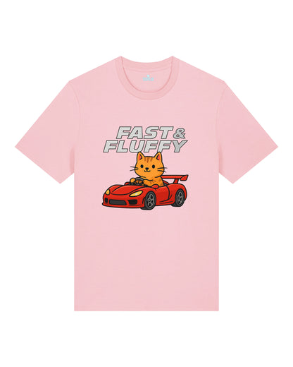 Fast & Fluffy Lustiges Katzen Auto T-Shirt Spruch | teelavo